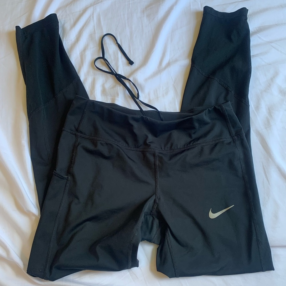 WOMENS BLACK NIKE RUNNING LEGGINGS
